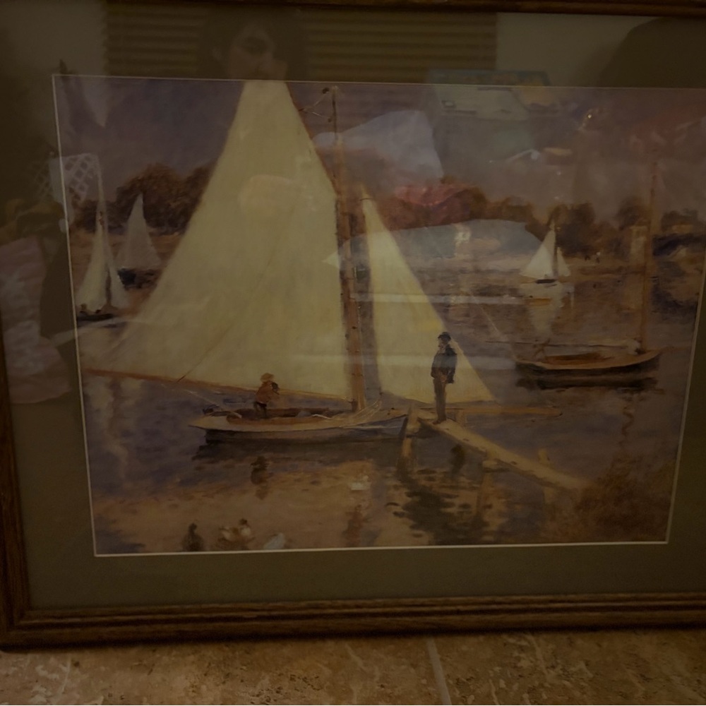 Tranquil Sailboat Scene Framed Art